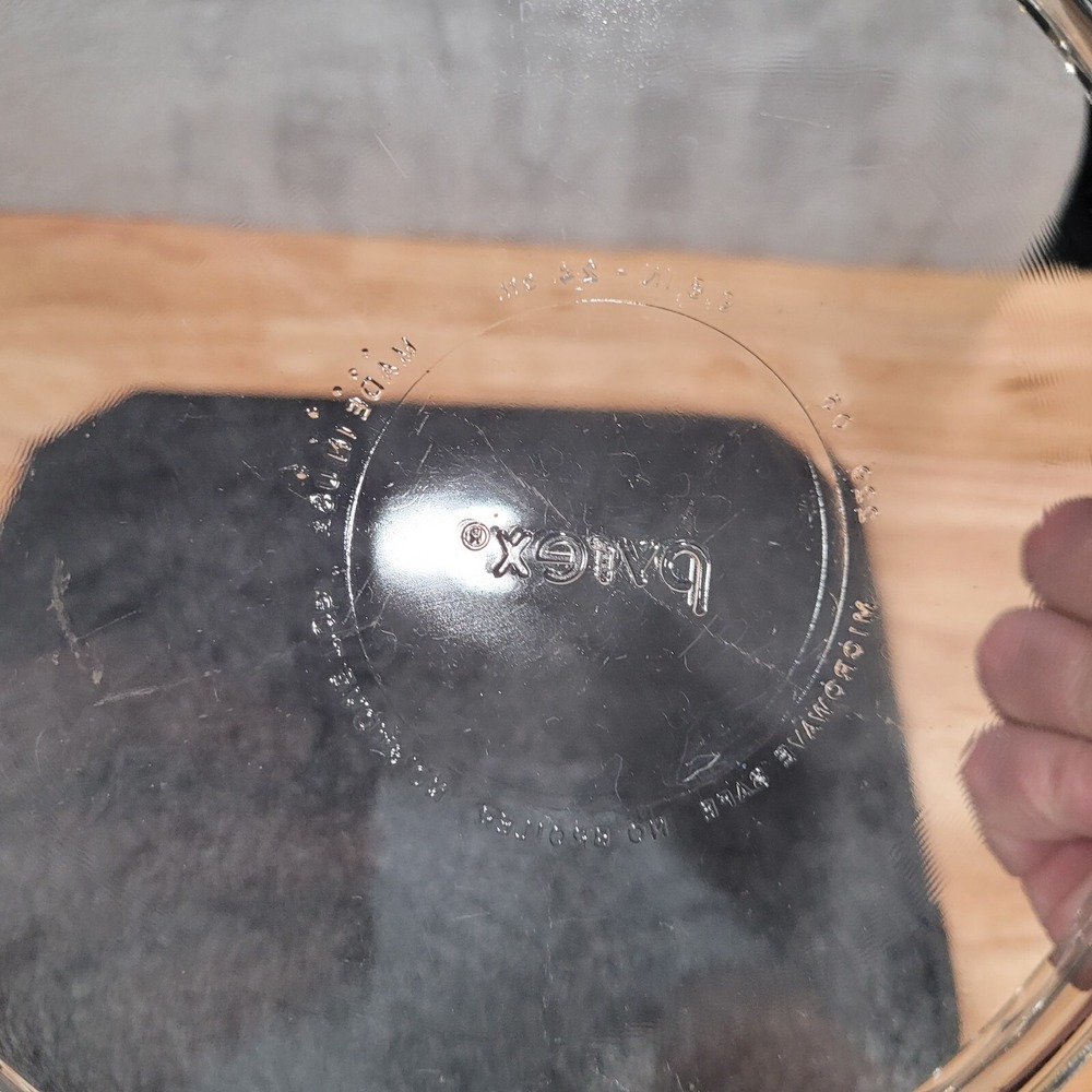 Vintage PYREX #229 9.5" Clear Glass Fluted Scalloped Edge Deep Dish Pie Plate - Picture 5 of 9